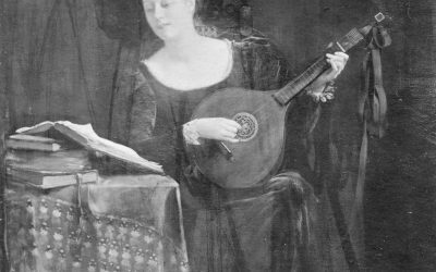 Miss. Hearn or Girl Playing a Mandolin