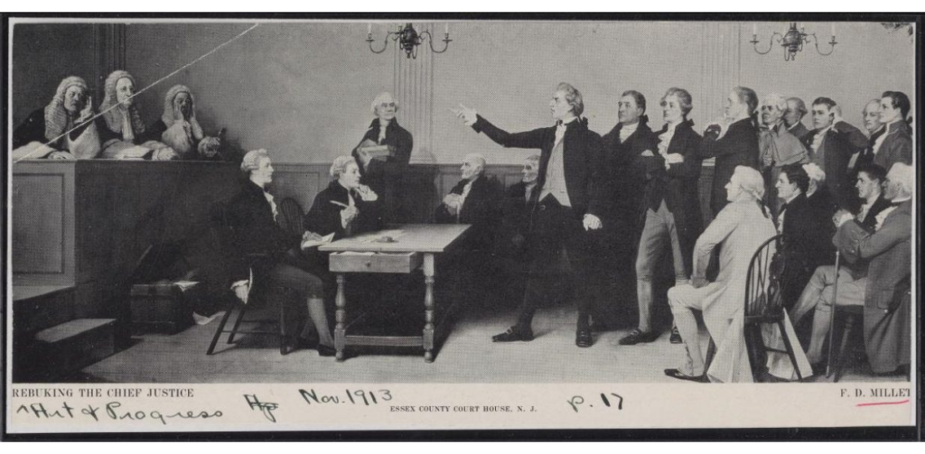 The Foreman of the Grand Jury Rebuking the Chief Justice of New Jersey, 1774