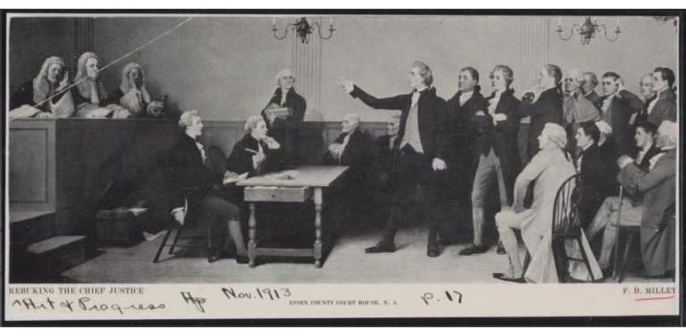 The Foreman of the Grand Jury Rebuking the Chief Justice of New Jersey, 1774